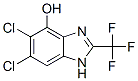 5,6-Dichloro-2-(trifluoromethyl)-1H-benzimidazol-4-ol Struktur