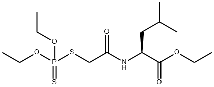 N-(Mercaptoacetyl)leucine ethyl ester S-ester with O,O-diethylphosphor odithioate Struktur