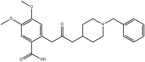 2-(3-(1-Benzylpiperidin-4-yl)-2-oxopropyl)-4,5-diMethoxybenzoic Acid
(Donepezil IMpurity) Struktur