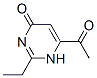 4(1H)-Pyrimidinone, 6-acetyl-2-ethyl- (9CI) Struktur