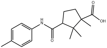 1,2,2-TRIMETHYL-3-P-TOLYLCARBAMOYL-CYCLOPENTANECARBOXYLIC ACID Struktur