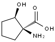 Cyclopentanecarboxylic acid, 1-amino-2-hydroxy-, (1S,2R)- (9CI) Struktur