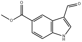 3-FORMYL-1H-INDOLE-5-CARBOXYLIC ACID METHYL ESTER Struktur