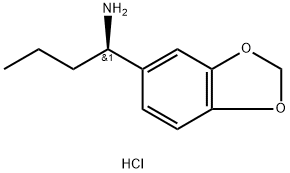 (R)-[3',4'-(METHYLENEDIOXY)PHENYL]-1-BUTYLAMINE HYDROCHLORIDE
 Struktur