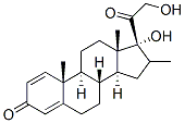 16-Methylpregna-1,4-diene-17,21-diol-3,20-dione Struktur