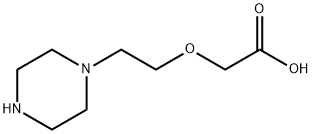 Acetic acid, [2-(1-piperazinyl)ethoxy]- (9CI) Struktur