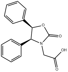 2-((4S,5R)-2-oxo-4,5-diphenyloxazolidin-3-yl)acetic acid Struktur