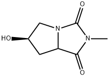 1H-Pyrrolo[1,2-c]imidazole-1,3(2H)-dione,tetrahydro-6-hydroxy-2-methyl-,(6R)-(9CI) Struktur