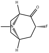 8-Azabicyclo[3.2.1]octan-2-one,3-fluoro-8-methyl-,(1S,3R,5R)-(9CI) Struktur