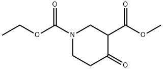 1-ethyl 3-methyl 4-oxopiperidine-1,3-dicarboxylate Struktur