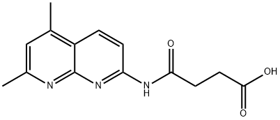 Butanoic acid, 4-[(5,7-dimethyl-1,8-naphthyridin-2-yl)amino]-4-oxo- (9CI) Struktur