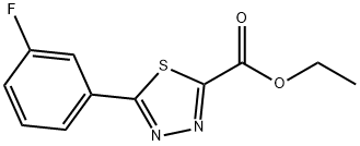 ethyl 5-(3-fluorophenyl)-1,3,4-thiadiazole-2-carboxylate Struktur