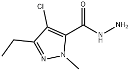 1H-PYRAZOLE-5-CARBOXYLIC ACID, 4-CHLORO-3-ETHYL-1-METHYL-,HYDRAZIDE Struktur