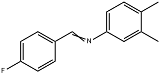 3 4-DIMETHYL-N-(4-FLUOROBENZYLIDENE)ANI& Struktur