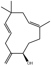 (1R,4E,8E)-6,6,9-Trimethyl-2-methylene-4,8-cycloundecadiene-1-ol Struktur