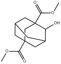 4-Hydroxy-1,3-adamantanedicarboxylic acid dimethyl ester Struktur