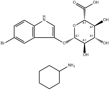 5-BROMO-3-INDOXYL-BETA-D-GLUCURONIC ACID CYCLOHEXYLAMMONIUM SALT Struktur