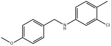 3-Chloro-N-(4-Methoxybenzyl)-4-Methylaniline, 97% Struktur