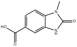 1H-Benzimidazole-5-carboxylicacid,2,3-dihydro-1-methyl-2-oxo-(9CI) Struktur