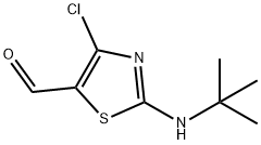 4-CHLORO-2-(TERT-BUTYLAMINO)-5-THIAZOLECARBOXALDEHYDE Struktur