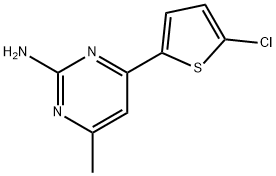 4-(5-CHLORO-2-THIENYL)-6-METHYL-2-PYRIMIDINAMINE Struktur