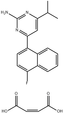 2-PyriMidinaMine, 4-(4-fluoro-1-naphthalenyl)-6-(1-Methylethyl)-, Maleate Struktur