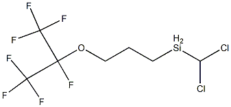 (HEPTAFLUOROISOPROPOXY)PROPYLMETHYLDICHLOROSILANE Struktur