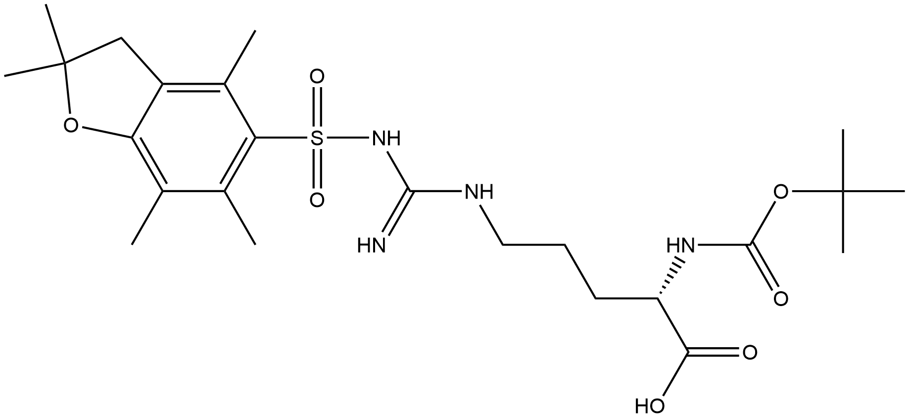 BOC-ARG(PBF)-OH Struktur