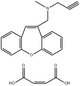 N-(Dibenz[b,f]oxepin-10-ylmethyl)-N-Methyl-N-(2-propynyl)aminemaleate Struktur