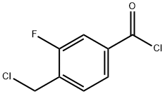 Benzoyl chloride, 4-(chloromethyl)-3-fluoro- (9CI) Struktur