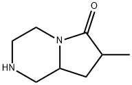 Pyrrolo[1,2-a]pyrazin-6(2H)-one, hexahydro-7-methyl- (9CI) Struktur