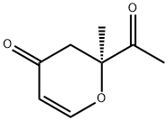 4H-Pyran-4-one, 2-acetyl-2,3-dihydro-2-methyl-, (2S)- (9CI) Struktur