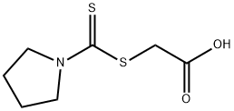 (PYRROLIDIN-1-YLCARBONOTHIOYL)THIO]ACETIC ACID Struktur