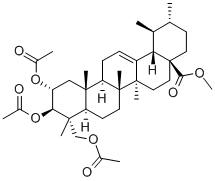 2,3,23-TRI(ACETYLOXY)-(2ALPHA,3BETA,4ALPHA)-URS-12-EN-28-OIC ACID METHYL ESTER Struktur