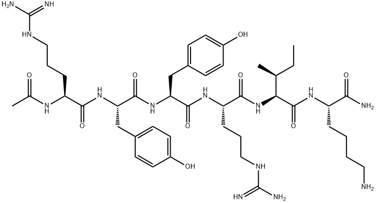 AC-ARG-TYR-TYR-ARG-ILE-LYS-NH2 Struktur