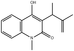 3-(1,2-Dimethyl-2-propenyl)-4-hydroxy-1-methylquinolin-2(1H)-one Struktur