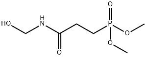 3-(Dimethylphosphono)-N-methylolpropionamide  Struktur