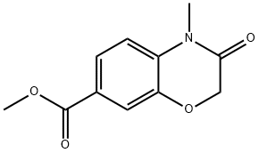 methyl 4-methyl-3-oxo-3,4-dihydro-2H-1,4-benzoxazine-7-carboxylate Struktur