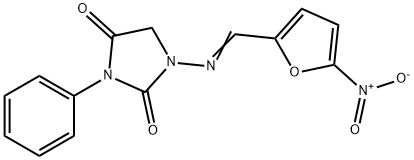 1-[(5-Nitrofurfurylidene)amino]-3-phenylimidazolidine-2,4-dione Struktur