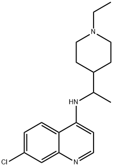 7-Chloro-N-[1-(1-ethylpiperidin-4-yl)ethyl]-4-quinolinamine Struktur