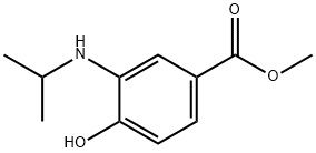 Benzoic acid, 4-hydroxy-3-[(1-methylethyl)amino]-, methyl ester (9CI) Struktur