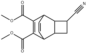 3-Cyanotricyclo[4.2.2.02,5]deca-7,9-diene-7,8-dicarboxylic acid dimethyl ester Struktur