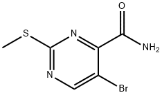 5-Bromo-2-(methylthio)pyrimidine-4-carboxamide Struktur