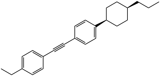 TRANS-1-(2-(4-ETHYLPHENYL)ETHYNYL)-4-(4-PROPYLCYCLOHEXYL)BENZENE Struktur