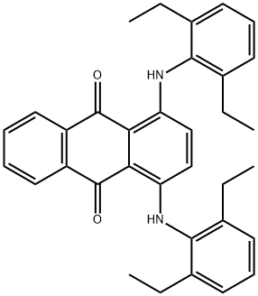 1,4-bis[(2,6-diethylphenyl)amino]anthraquinone Struktur