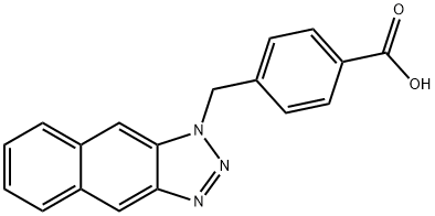 4-[(1-naphtho[2,3-d]triazol-1-yl)methyl]benzoic acid Struktur