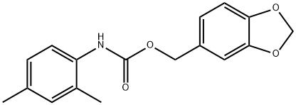 Carbamic acid, (2,4-dimethylphenyl)-, 1,3-benzodioxol-5-ylmethyl ester (9CI) Struktur