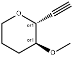 2H-Pyran, 2-ethynyltetrahydro-3-methoxy-, trans- (9CI) Struktur