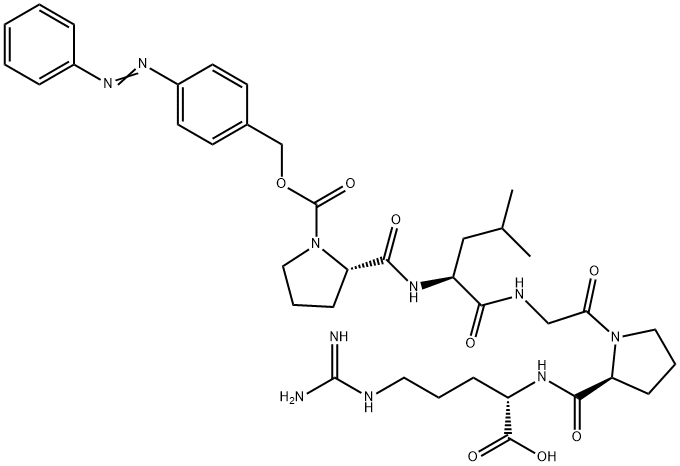 phenylazobenzyloxycarbonyl-prolyl-leucyl-glycyl-prolyl-arginine Struktur