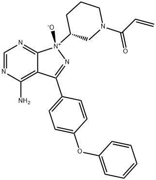 (S)-1-((R)-1-丙烯?；哙?3-基)-4-氨基-3-(4-苯氧基苯基)-1H-吡唑并[3,4-D]嘧啶1-氧化物(依魯替尼雜質(zhì)), 2031255-25-9, 結(jié)構(gòu)式